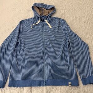 Johnnie O Carson double zipper striped hoodie in size Medium
